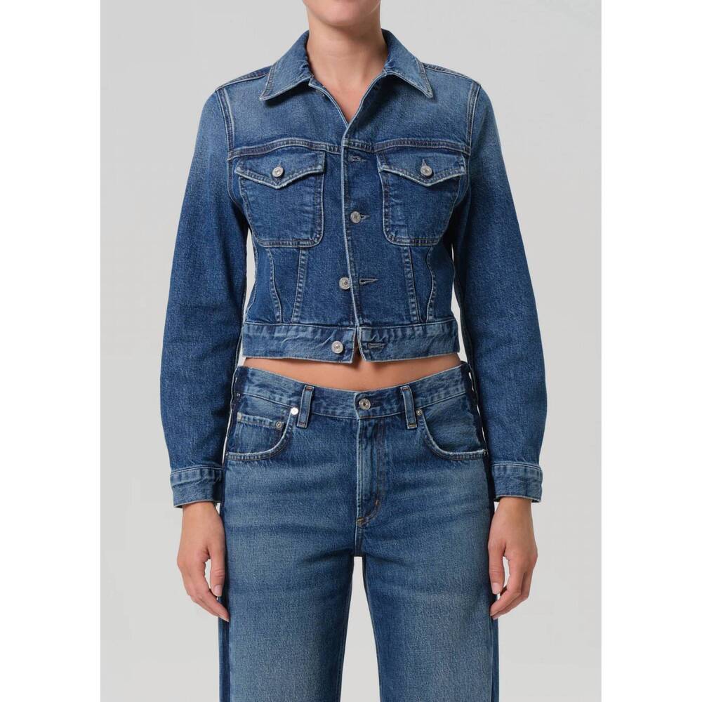 NEW CITIZENS OF HUMANITY charisse shrunken denim jacket in briar